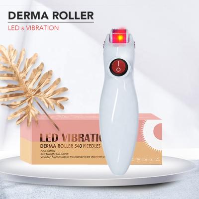 China Anti-puffiness light derma roller BIO LED titanium 540 with micro vibration function teasing derma stamp for pigment removal for sale