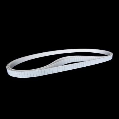 China Home Use Joining P2 Polyurethane White Steel Rope Flat PU Belt With 80A Transparent PU for sale