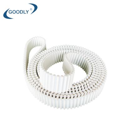 China Industrial High Efficiency DA HTD 5M PU Toothed White Double Sided Timing Belt For Packaging Industry for sale