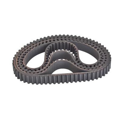 China Industrial Gear Ratio Precise Gear Standard HTD 8M Endless Driving Cogged Black Rubber Synchronous Belt for sale