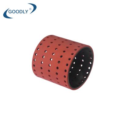 China Customized Seamless Integrally Machining Seamless Wear-Resistance Punched Red Vulcanized Rubber Liner Flat Belt for sale