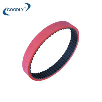 China High quality wear-resistant seamless red rubber coating 210L belt pulling film belt for vertical packaging machine for sale