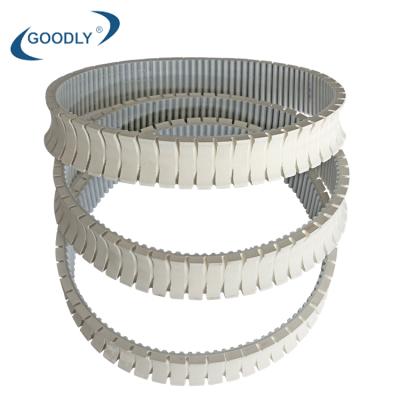 China Factory Price White PU Belt with Special PU Glue Groove to Hold Conveyor Machine for sale