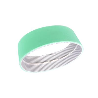 China Wear Resistant Customized Labeling Machine Guide Bar ATK5 Fixed Teeth Green PU Foam Sponge Conveyor Belt for sale