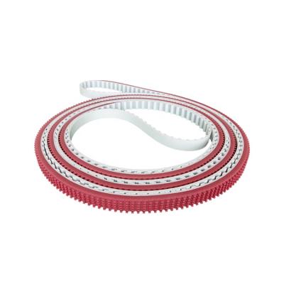 China APL labeling machine red T10 rubber pattern liner white PU rope steel belt for packaging industry for sale