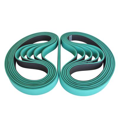 China Machine Green Rubber Coating Seamless Paged Vulcanized Flat Belt for sale