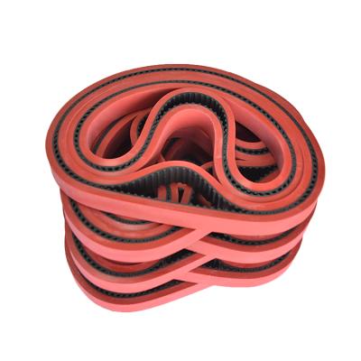 China Factory price wear-resistant seamless red vulcanized rubber coating belt pulling film belt for vertical packaging machine for sale