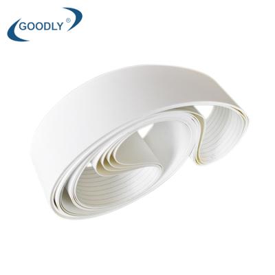 China Non-pollution double-sided fiber food grade white conveyor belt for cookies/dought/cake making machine for sale