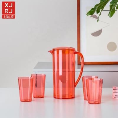 China Modern High Quality Eco-Friendly Transparent Colorful Household Kitchen Drinking Plastic PS Water Kettle for sale