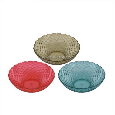 China 2021 Viable NEW Transparent Kitchenware Round Clear Reusable Plastic PP Dish Fruit Platter Custom Candy Tray for sale