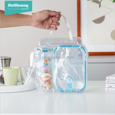 China Hot Sale Gift Microwavable PP BPA Free Plastic Transparent Lunch Box For Kids Lunch Box With Bottle Lunch Box With Water Bottle For Promotion for sale