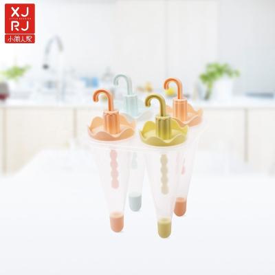 China Sustainable Food Grade Wholesale Summer Hot Selling 4 Cavity Plastic Popsicle Mold for sale