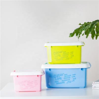 China Cheap freshness preservation items different sizes toys sanck clothes storage box customized plastic storage box with lid for sale