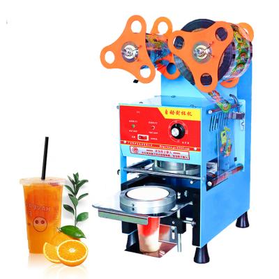 China Automatic Disposable Beverage Bubble Tea Cup Plastic Sealing Machine Counting Paper Cup Sealing Machine for sale