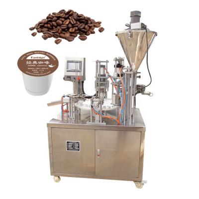 China Small Aluminum Foil Coffee Rotary Capsule Packaging Capsules Beverage Coffee Filling Sealing Machine for sale