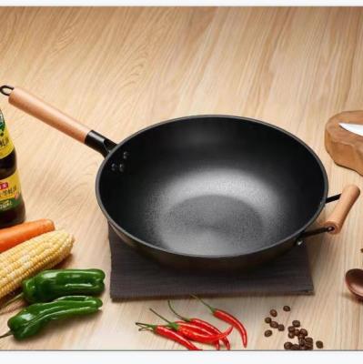 China Sustainable Chinese High Quality Commercial Deep Fryer Wok Handmade Wrought Iron Wok for sale