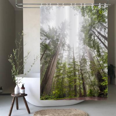 China Polyester Sustainable Duty Design OEM Wholesale Anti Mold Shower Curtain For Bathroom for sale