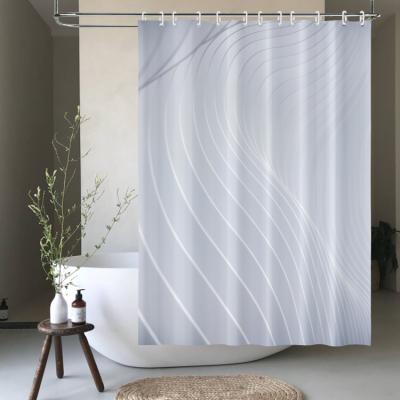 China Polyester Paris Hot Sustainable Waterproof Shower Curtains For Kids 180x180cm for sale