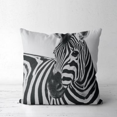 China High Quality Anti-static Digital Zebra Printed Cushion Cover For Hotel Decoration for sale