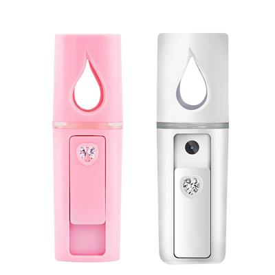 China Mini Portable Facial Mist Steamer Handy Beauty Sprayer Small Mirror Face Moisturizer Nano Spray Machine For Water And Alcohol 20ML Capacity for sale