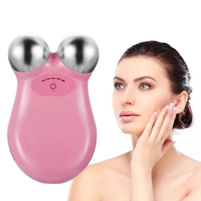 China Facial Blood Vessel Removal Massager for Microcurrent Face Lift Roller Neck Massage Microcurrent Facial Device Chin Remove Tool Dual V-Face for sale