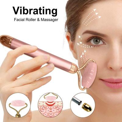 China Wholesale Anti-puffiness natural beauty quartz jade roller gua sha set face massage jade roller for sale