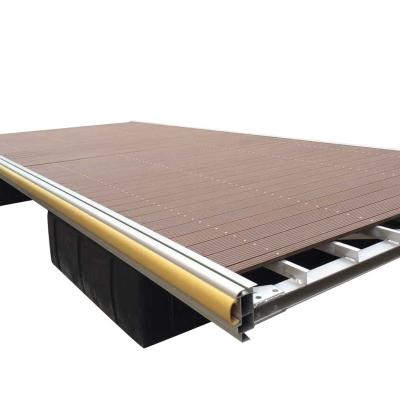 China Durable Jetty Pontoon Floating Dock Frame Aluminum Pontoon Deck Filled With Durable Inflatable Platform Foam for sale