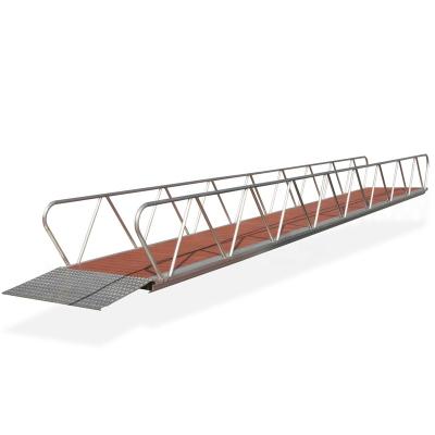 China View Bridge Passenger Boarding Bridge Pontoon Boat Ladder Aluminum Marine Boat (steel view for option) for sale