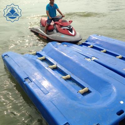 China Jet Ski Berth Good Quality HDPE 3.4M Styrofoam Plastic Jet Ski Dock Floats Have Rollers Deck Marine Dock for sale