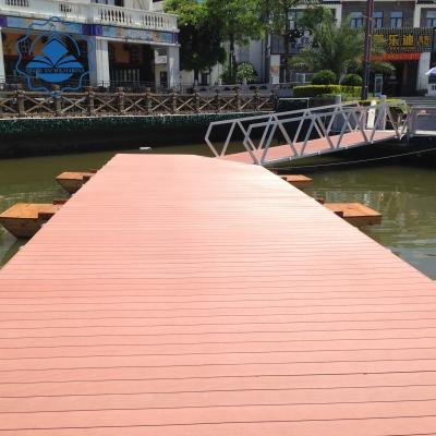 China Anti-crack Plastic Compound Pontoon Decking WPC Wooden Flooring WPC Floating Pontoon Water Proof Sailing Yacht Sailing Yacht Platform for sale