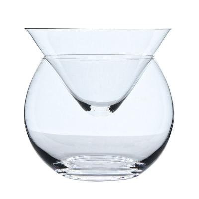 China Wholesale New Classic/Postmodern Crystal Glass Martini Cocktail Glass Cup With Ball Shaped Bottom for sale