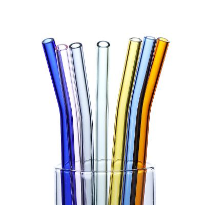 China Wholesale Colored Straw Curved Glass Custom Color And Style Stocked for sale