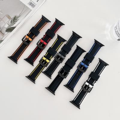 China New Design BOORUI Band 41mm 45mm 38mm 42mm For Apple Watch Silicone Band For iwatch Band Watch Straps for sale