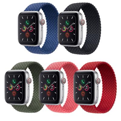 China BOORUI Multiple Loop Elastic Braided Solo Watch Bands For Apple Watch Band 38mm 40mm 42mm 44mm For Apple Watch Series 6 for sale