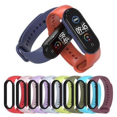 China BOORUI Dual Color Sport MI Band 5 Strap TPU Silicone Band Straps for xiaomi MI band 5 with high quality for sale