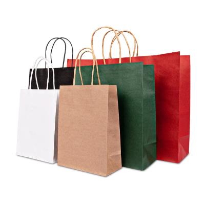 China Euro Ribbon Handle Boutique Shopping Recyclable Luxury Packaging Customized Printed Kraft Paper Gift Bags With Logo for sale