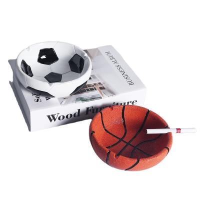 China Luxury high quality ball shape resin ashtray creatives best-selling on sale resin ashtray football ashtrays for sale