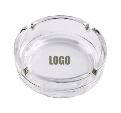 China Cheap wholesale personalized custom logo silicone free sample glass ashtray for sale