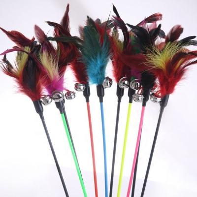 China Viable Funny Cat Toys Cat Teaser Feather Pet Magic Wand Pet Toys Brain Teaser Puzzle Toy for sale