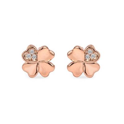 China CLASSIC Women's Clover Leaf Short Four Leaf Earrings Elegant Simple Stud Earrings for sale