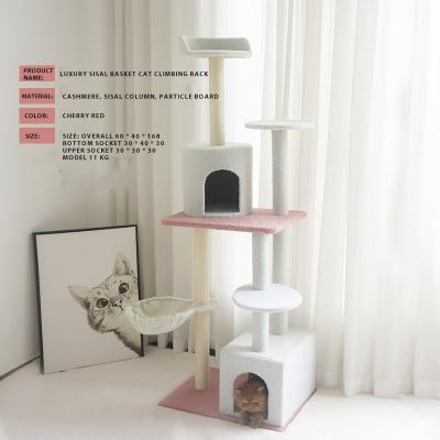 China Large Viable Multi-Layer High Quality Pet Cat Tree Good Quality Cat Scratcher Toys for sale