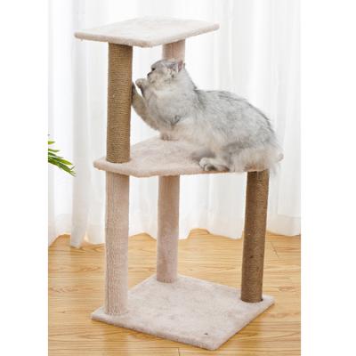 China High Quality Wooden Cat Tree Luxury Wooden Cat Tree Sustainable Scratcher Large for sale