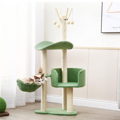 China High Quality Multi-Level Pet Sustainable Cat Tree Tower Cat Activity Tree Cat Scratching for sale