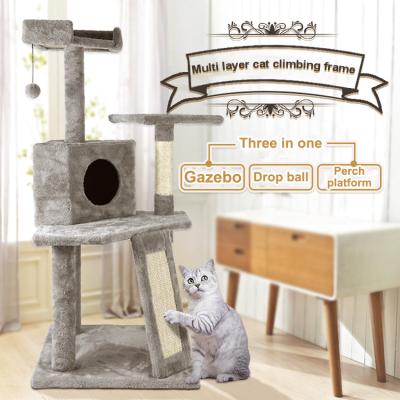 China 2022 Popular Sustainable New Product Housing Scratcher Furniture Cat Tree Tower House for sale