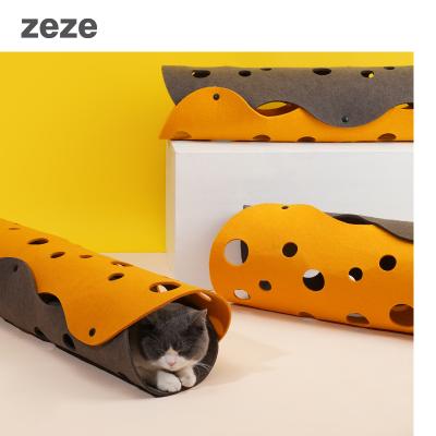 China Viable Pet Splice Covering Felt Thick Cat Toy Tube Felt Playing House Cat Toys Tunnel for sale