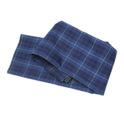 China 100% Polyester Tear-resistant Blue Plaid Fabric School Uniform Skirt for sale