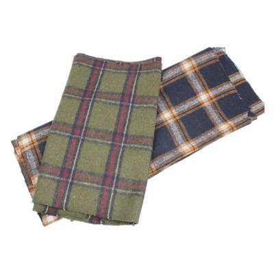 China Double faced cheap plaid wool polyester fabric is used for winter customization of coats, coats and blankets for sale