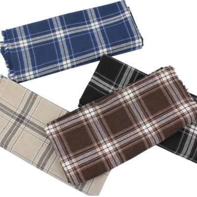 China Double Faced Cotton 45% 35% Polyester 20% Linen Blend Twill Oversized Plaid For Garment Skirt Shirt Home Textile Fabric for sale