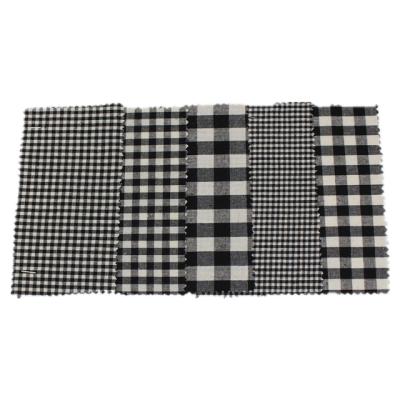 China Double faced plaid polyester cotton weft knitted elastic fabric is used for clothing, shirts, home textiles, pillows and sofas for sale