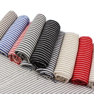 China Breathable cheap stock linen cotton fabric for pillowcases and shirt cushions for sale